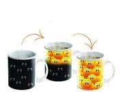 Magic Coffee Heat Sensitive Mug Color Changing Smiley Eyes Faces Design Cup 11 oz 330ML