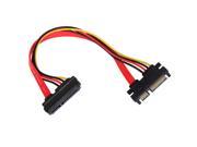 22pin 15 7 Pin Male to Female Serixal SATA Drive Data Power Extension Cable