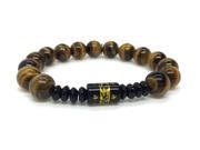 Tiger Eye Tibetan Prayer Beads Yoga Mala Protection Bracelet 10mm 7.5 Inches