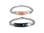 His One Her Only Matching Bracelets for Couples 316L Stainless Steel His and Hers Jewelry