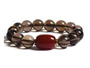 AmorWing Mala Prayer Beads Smoky Quartz Meditation Healing Bracelets 12mm for Men