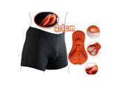 Highsurround Men Cycling Underwear Silicone 3D Padded Riding Shorts Black S