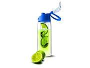 Blue 800ML Fruit Infusing Infuser Water Juice Bottle Sports Health Flip Lid