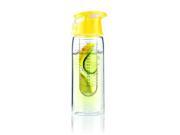 Yellow 800ML Fruit Infusing Infuser Water Juice Bottle Sports Health Flip Lid