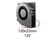 120mm 32mm Blower 12V 29CFM PC CPU Cooling Computer SleeveBrg 3 wire 286a*