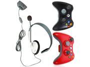Lot2 Wireless Game Remote Controller Small Live Headset for Microsoft Xbox 360