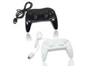 2 Classic Controller Pro for Nintendo Wii Remote Game Black White US Ship