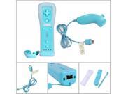 Built in Motion Plus Remote Nunchuck Controller With Case for Wii Light Blue