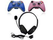 2pcs Wireless Game Remote Controller Big Black Headset Headphone for Xbox 360