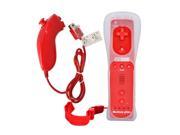 Built in Motion Plus Remote Nunchuck Controller With Case for Nintendo Wii Red