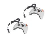 Lot2 For Microsoft Xbox 360 USB Wired Game Pad Controller White