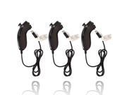 Lot3 Black Nunchuck Nunchuk Controller For Nintendo Wii Video Game