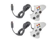 Lot2 USB Wired Game Pad Controller For Microsoft Xbox 360 PC Windows White