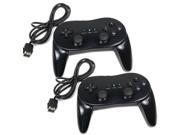 2 Classic Controllers Pro for Nintendo Wii Remote Game Black