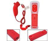 Built in Motion Plus Remote Nunchuck Controller for Nintendo Wii Red