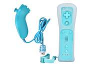 Remote and Nunchuck Controller Set Case Skin for Nintendo Wii Light Blue