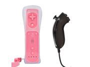 Pink Remote Controller Silicone Case Black Nunchuck Controller for Nintendo Wii