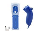 Blue Remote Nunchuck Controller For Wii Wiimote Wrist