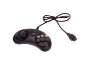 6 Button Game Controller for Sega Genesis Black Gamepad