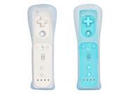 2x Wireless Remote Controller Silicone Case for Nintendo Wii White Blue