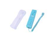 Light Blue Remote Controller Built in Motion Plus Case for Nintendo Wii