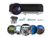 5000 Lumens Android 4.4 WIFI HD1080P LED 3D AV HDMI TV Home Theater Projector OU