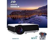 5000lm Android 4.4 WIFI Bluetooth 1080P LED 3D HDMI TV Home Theater Projector H8