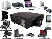6000LM HD 1080p 3D Home Theater LCD LED Projector Analog TV VGA AV O