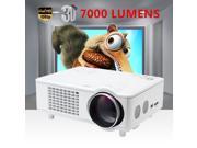 7000 Lum LED Projector Home Theater USB TV 3D HD 1080P Business VGA HDMI USB