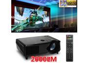 2000Lumens HD 3D Home Cinema Theater LED Projector 1080P T V HDMI AV USB VGA
