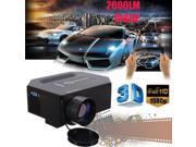 2000 Lumens LED Projector Home Theater USB TV 3D HD 1080P Business VGA HDMI