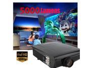 5000LM Native 1080p HD Home Theater LED Projector Analog TV VGA AV 1080P 3D