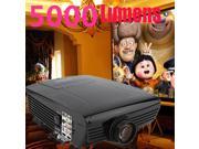 5000LM Native 1080p HD Home Theater LED Projector Analog TV VGA AV 3D
