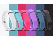 1 Piece Colorful Silicon Rubber Replacement Fitbit Flex Wristband Activity Bracelet Wrist Strap With Metal Clasp Without Tracker 7 different colors