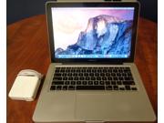 Apple Macbook Pro 13.3 Core 2 Duo 2.53 GHz 4GB RAM 250 GB HDD NVidia GeForce 9400M OS X Yosemite 10.10 MB991LL A A1278
