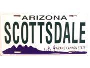 AZ Arizona Scottsdale State Background Aluminum License Plate SB LP1062