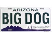 AZ Arizona Big Dog State Background Aluminum License Plate SB LP1077