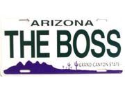 AZ Arizona The Boss State Background Aluminum License Plate SB LP1078