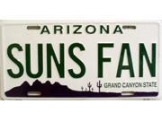 AZ Arizona SUNS FAN State Background Aluminum License Plate SB LP1082