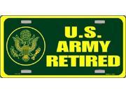 United States US Army Retired Aluminum License Plate SB LP113
