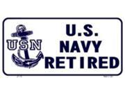 United States US Navy Retired Aluminum License Plate SB LP116
