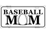 Baseball Mom Aluminum License Plate SB LP1174