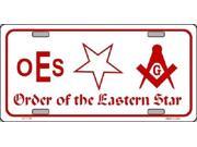 Order of the Eastern Star Aluminum License Plate SB LP1176