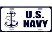 United States US Navy Aluminum License Plate SB LP123