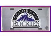 Colorado Rockies MLB Embossed Chrome Aluminum License Plate SB LP1275