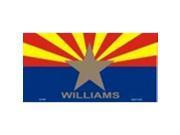 Williams AZ Flag Aluminum License Plate SB LP1494