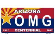 Arizona Centennial OMG Aluminum License Plate SB LP1806