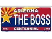 Arizona Centennial THE BOSS Aluminum License Plate SB LP1839