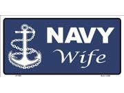 Navy Wife Aluminum License Plate SB LP1853
