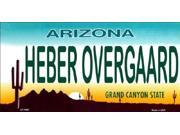 AZ Arizona HEBER OVERGAARD Aluminum License Plate SB LP1909